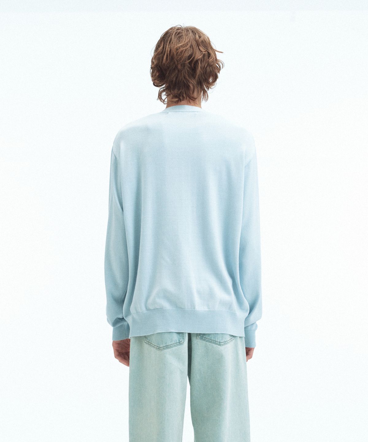 레스트앤레크레이션(REST&RECREATION) LOOSE FIT KNIT CARDIGAN - SKY BLUE