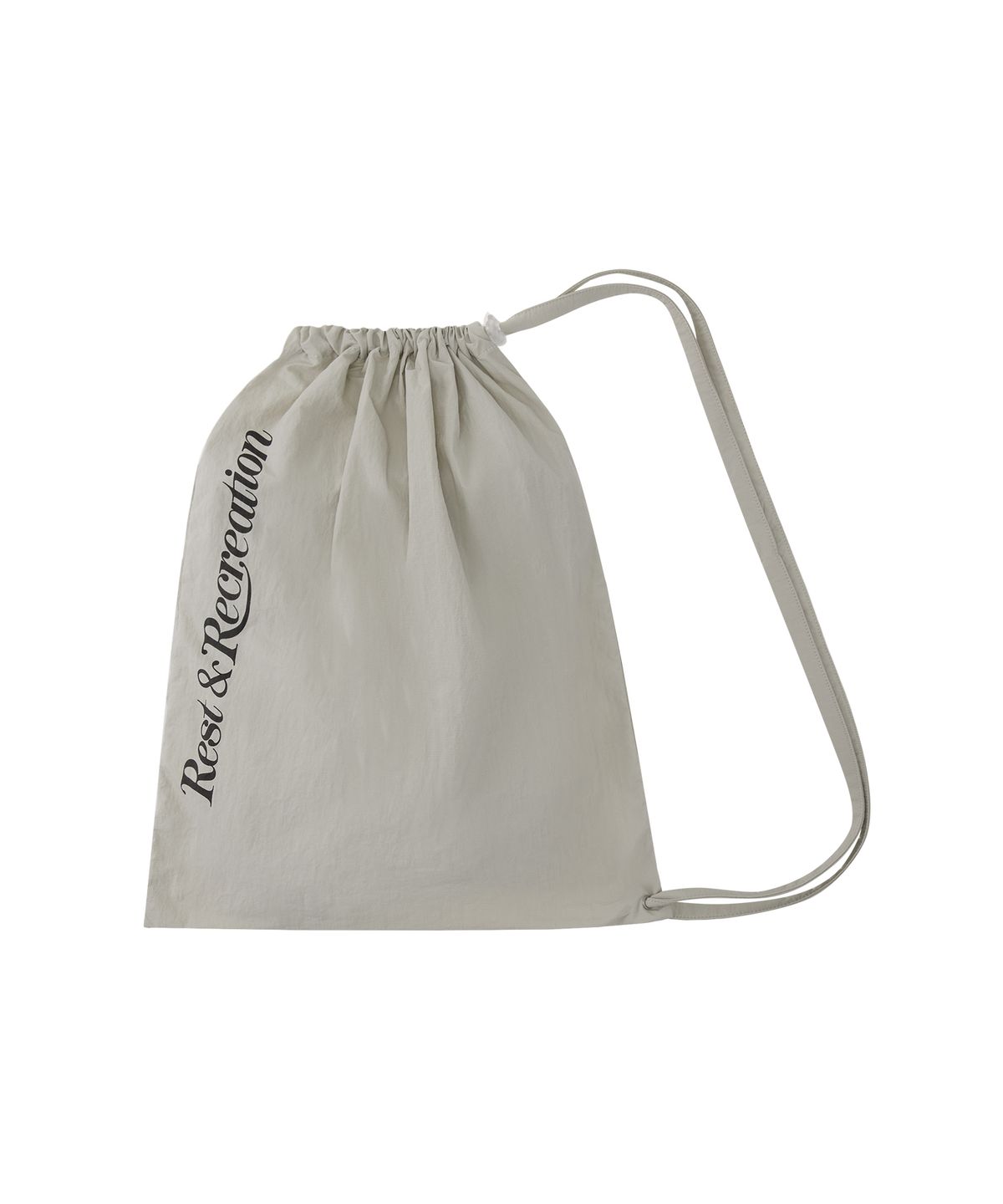 레스트앤레크레이션(REST&RECREATION) NYLON HOOD VEST+GYM SACK SET - LIGHT BEIGE