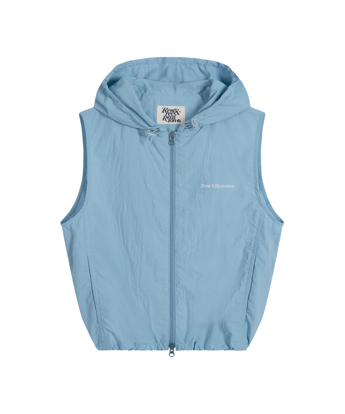 레스트앤레크레이션(REST&RECREATION) NYLON HOOD VEST+GYM SACK SET - SKY BLUE