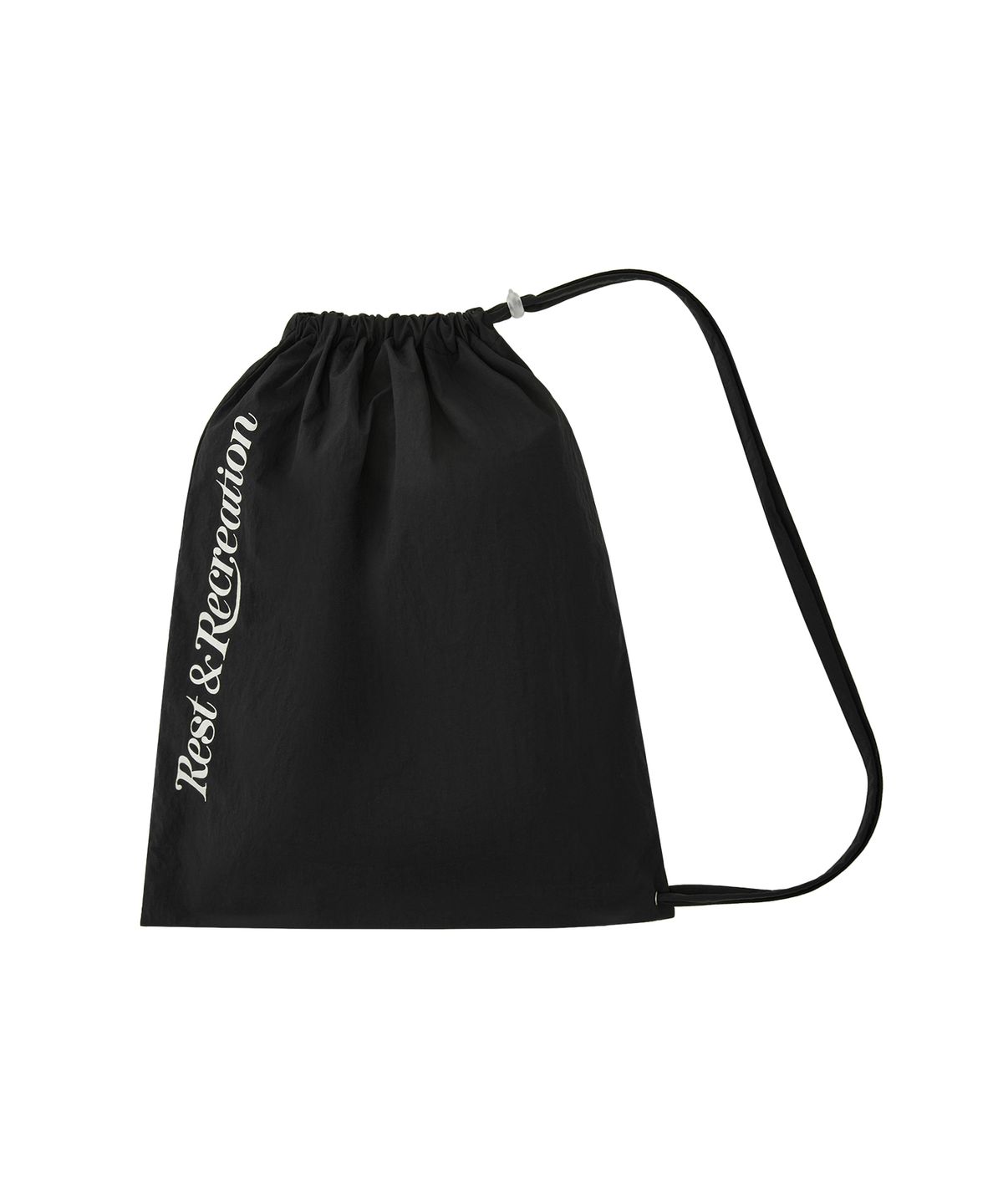 레스트앤레크레이션(REST&RECREATION) NYLON HOOD VEST+GYM SACK SET - BLACK