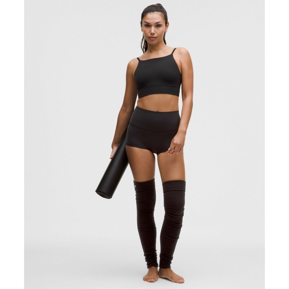 룰루레몬(LULULEMON) 포커서 하이넥 브라 *라이트 서포트, A B컵  BLK