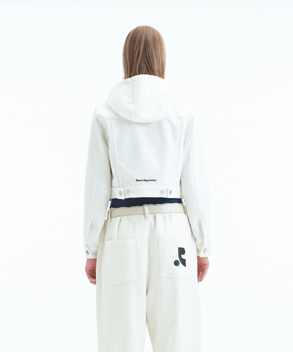 레스트앤레크레이션(REST&RECREATION) DENIM HOOD JACKET - WHITE