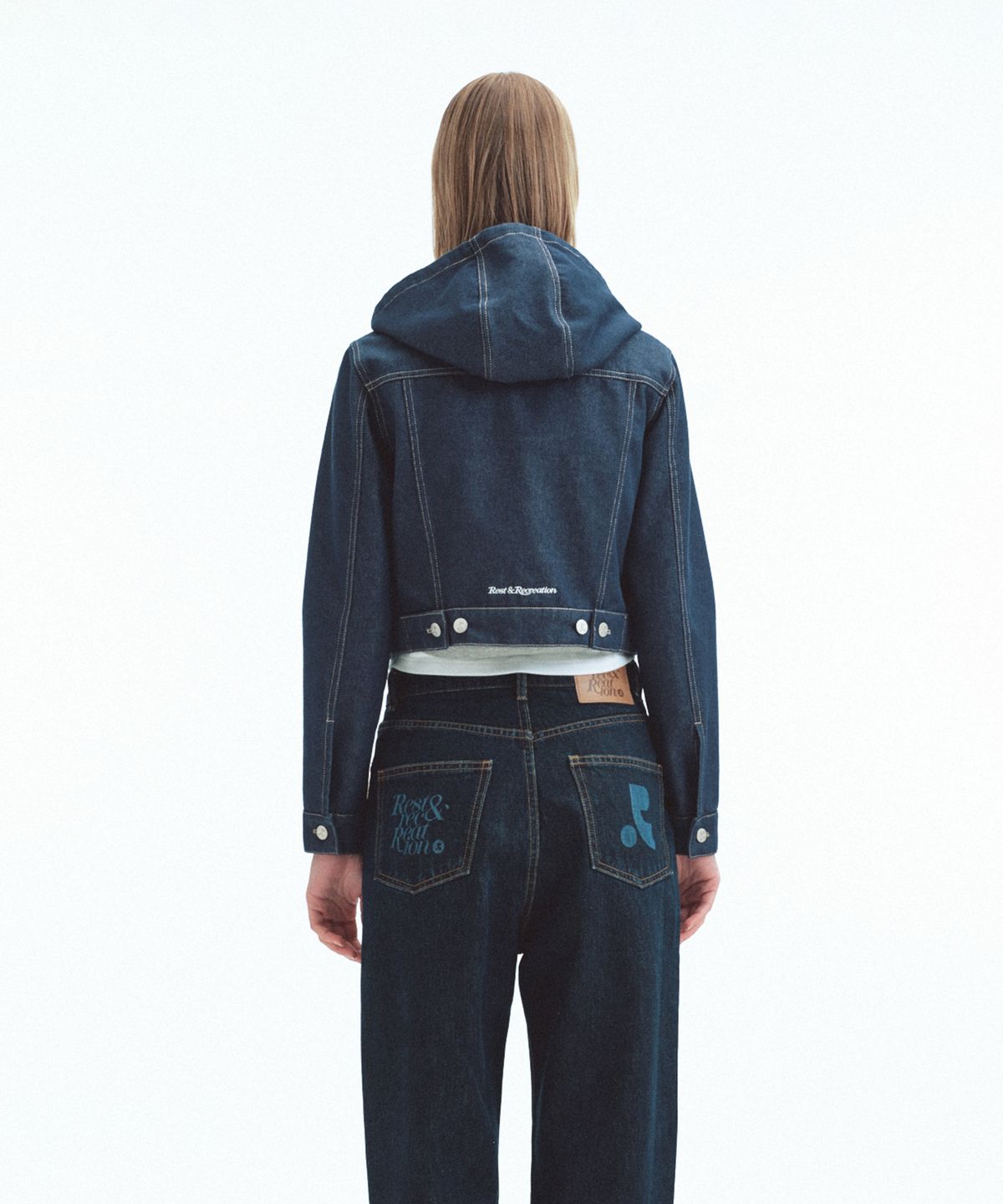 레스트앤레크레이션(REST&RECREATION) DENIM HOOD JACKET - BLUE
