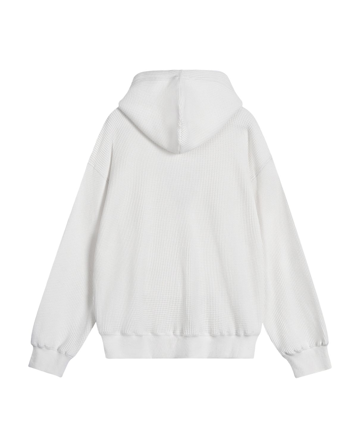 레스트앤레크레이션(REST&RECREATION) STITCH WAFFLE HOOD ZIP-UP - WHITE