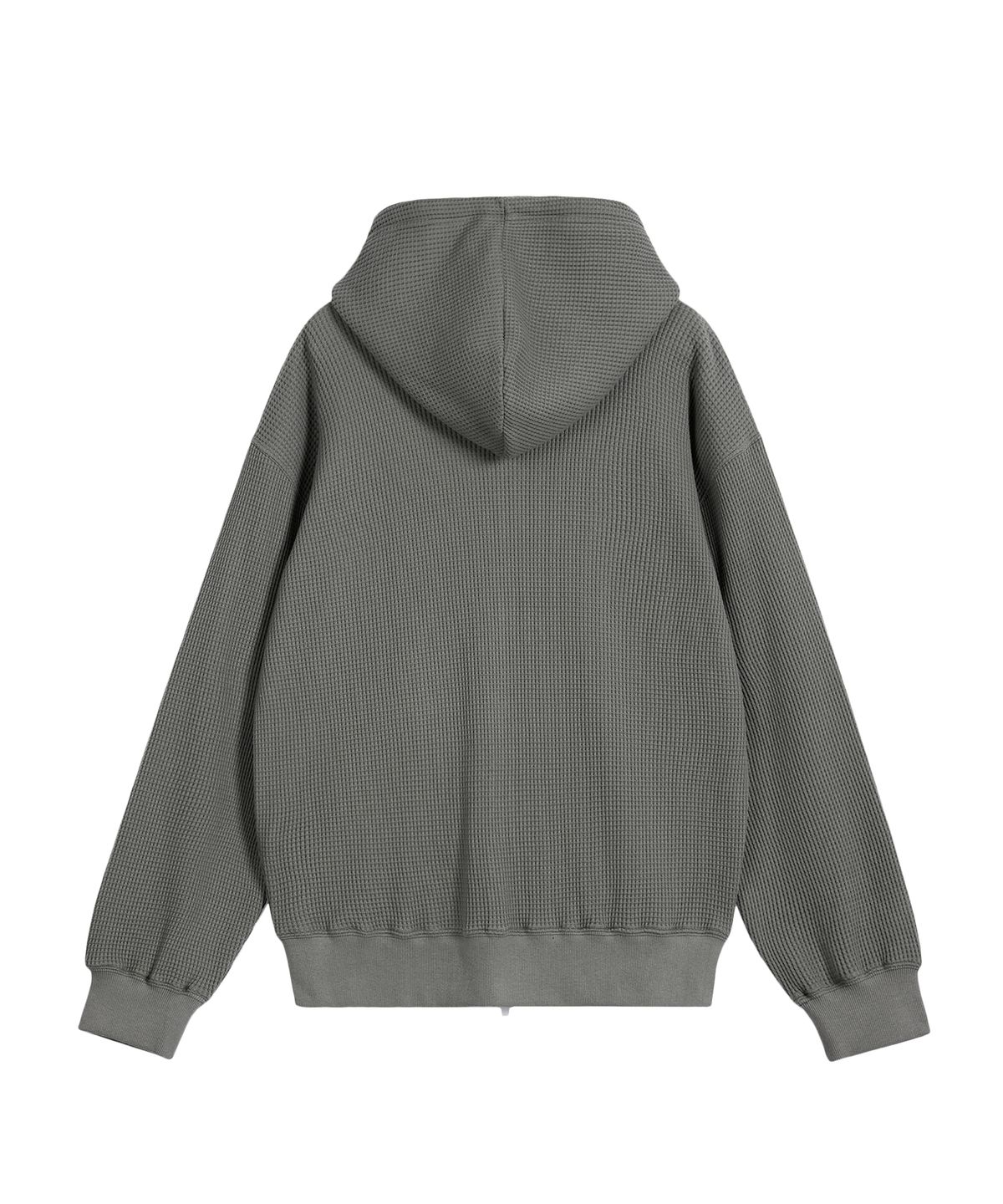 레스트앤레크레이션(REST&RECREATION) STITCH WAFFLE HOOD ZIP-UP - GREY