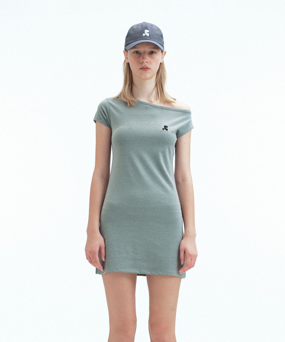 레스트앤레크레이션(REST&RECREATION) ONE SHOULDER DRESS - GREY