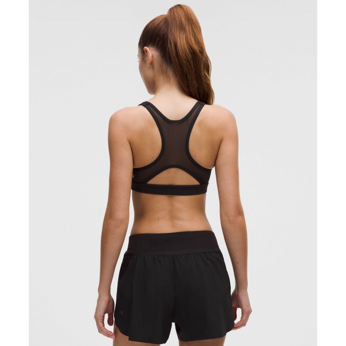 룰루레몬(LULULEMON) 원더 트레인 메쉬백 브라 *미디엄 서포트, B C컵  BLK