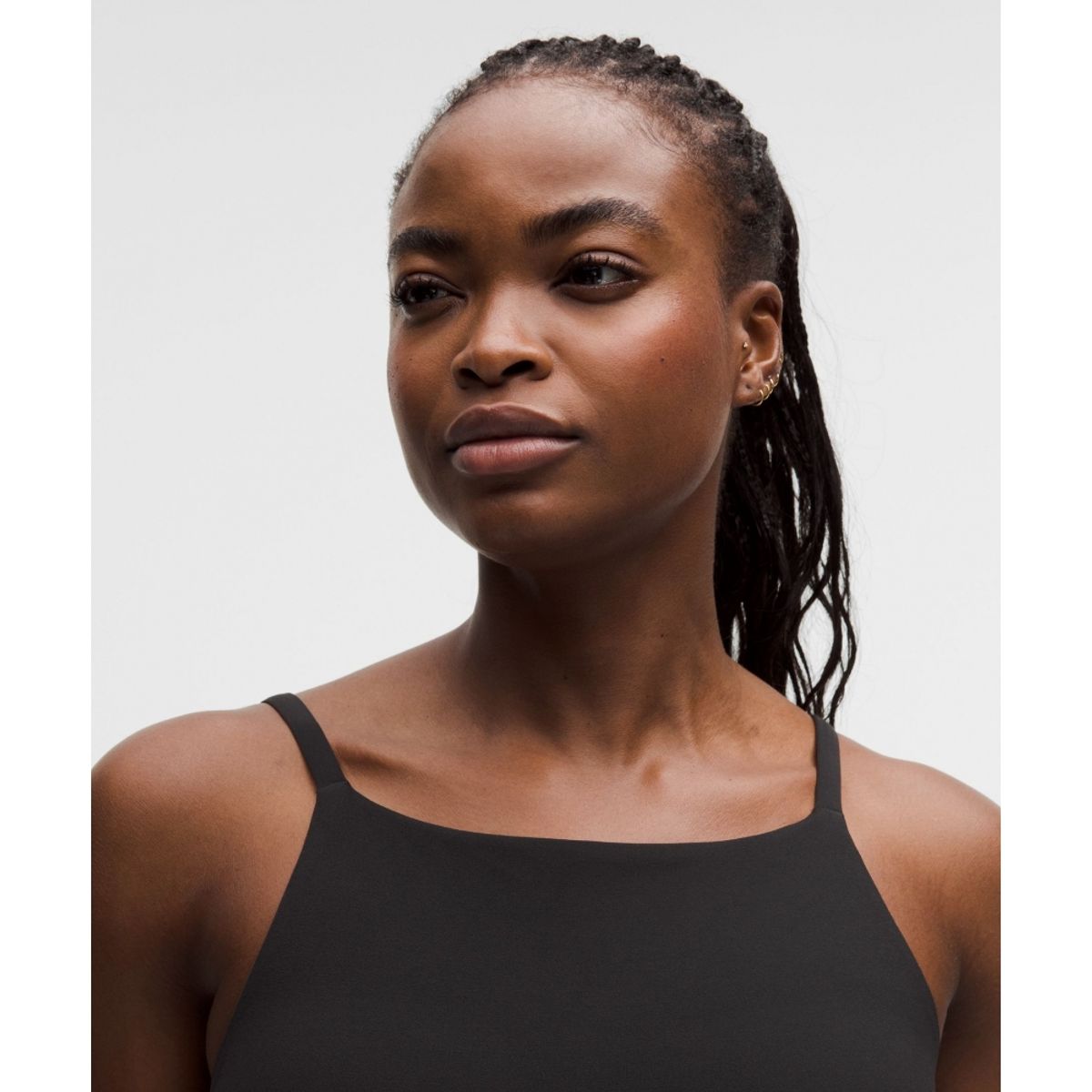 룰루레몬(LULULEMON) 포커서 하이넥 브라 *라이트 서포트, C D컵  BLK