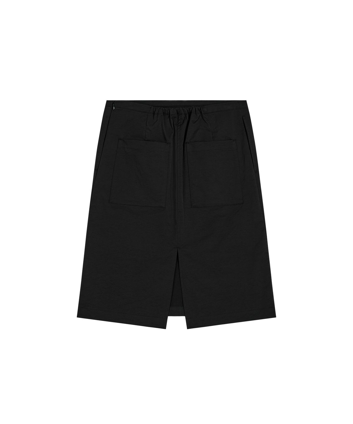 레스트앤레크레이션(REST&RECREATION) COTTON NYLON MIDI SKIRT - BLACK