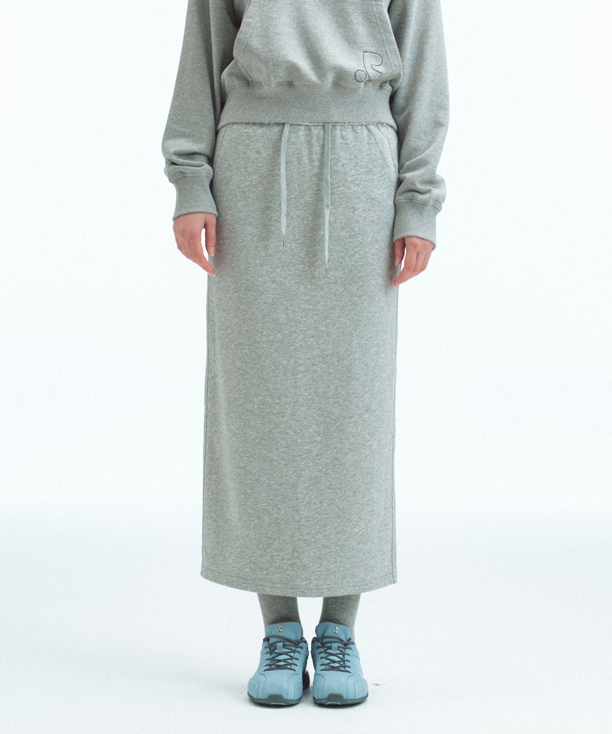 레스트앤레크레이션(REST&RECREATION) SWEAT MAXI SKIRT - GREY