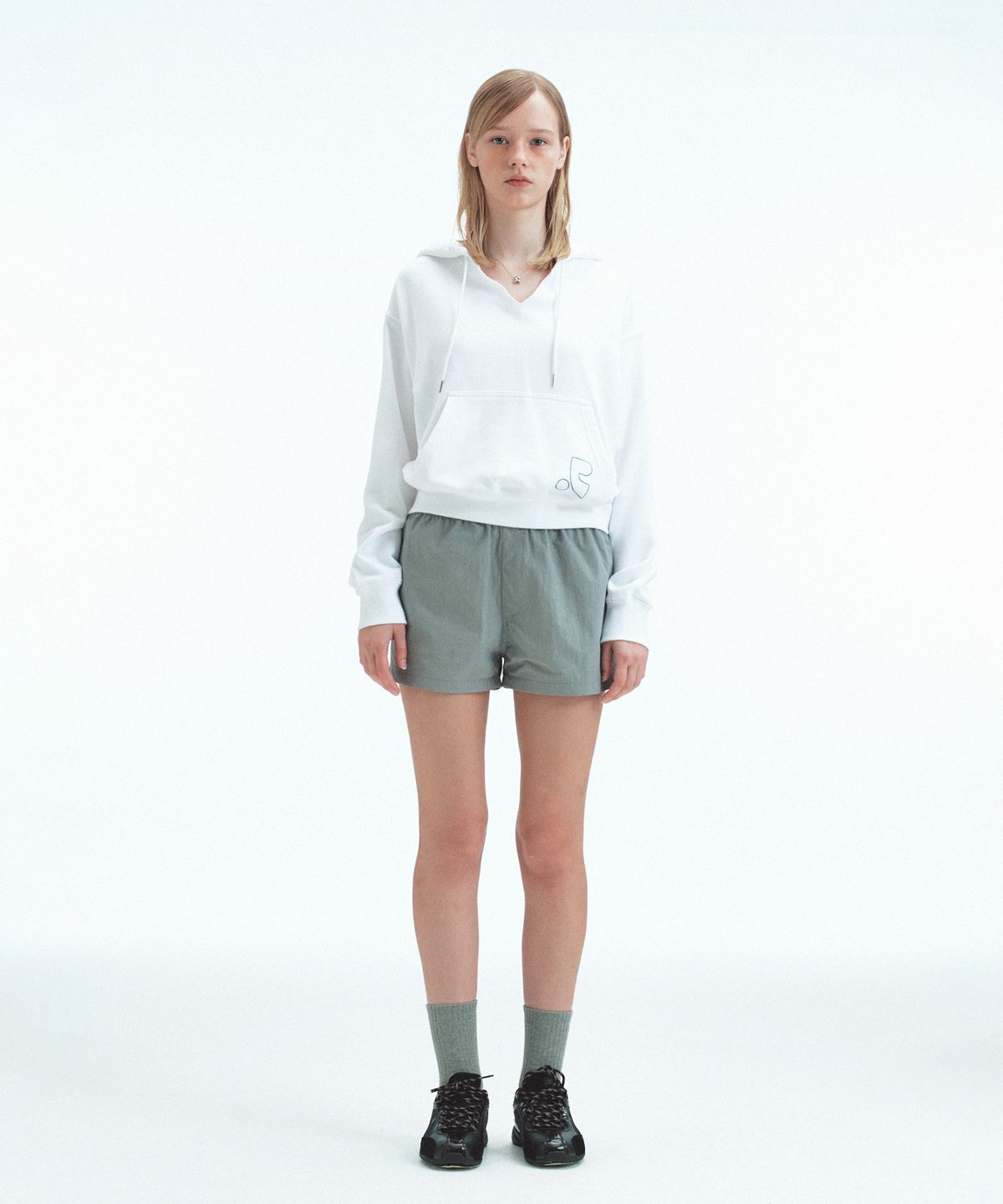 레스트앤레크레이션(REST&RECREATION) BUTTON EASY SHORTS - GREY