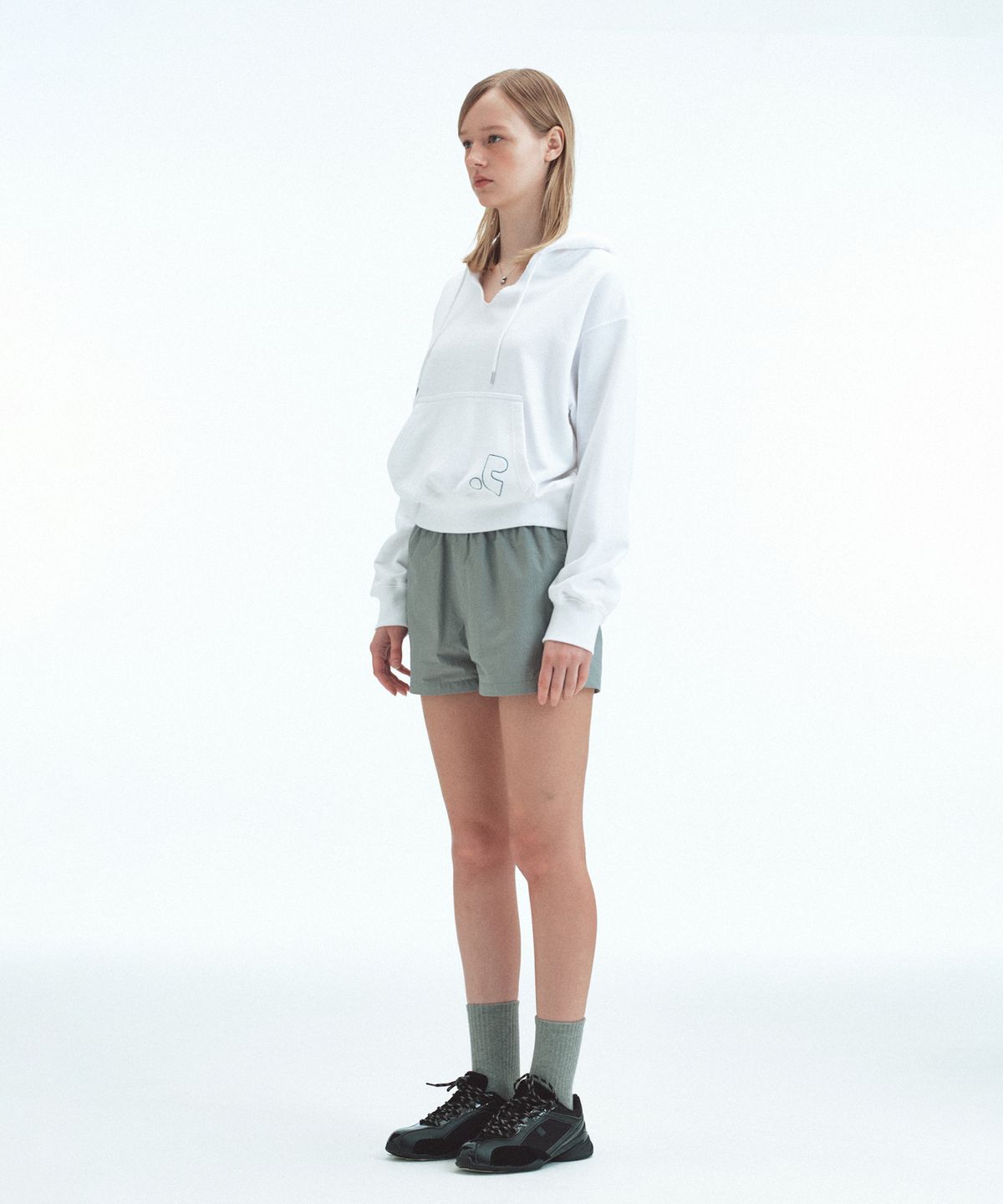 레스트앤레크레이션(REST&RECREATION) BUTTON EASY SHORTS - GREY