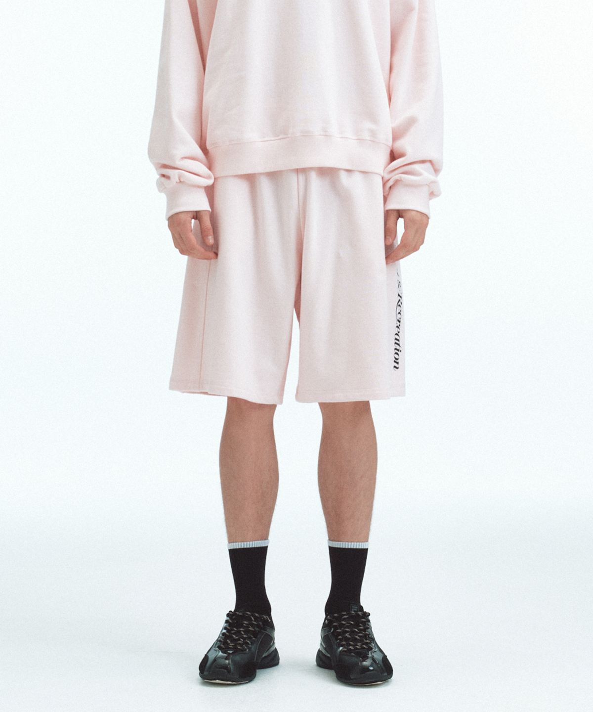 레스트앤레크레이션(REST&RECREATION) SWEAT MIDI SHORTS - PINK
