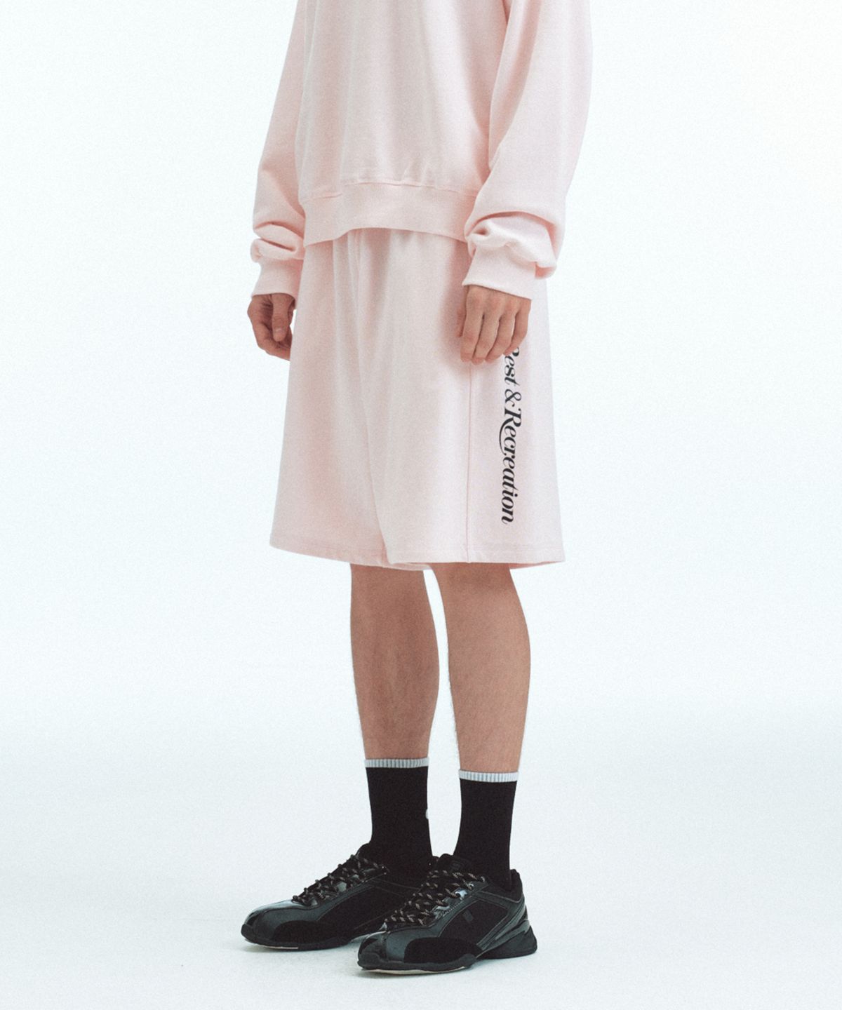 레스트앤레크레이션(REST&RECREATION) SWEAT MIDI SHORTS - PINK