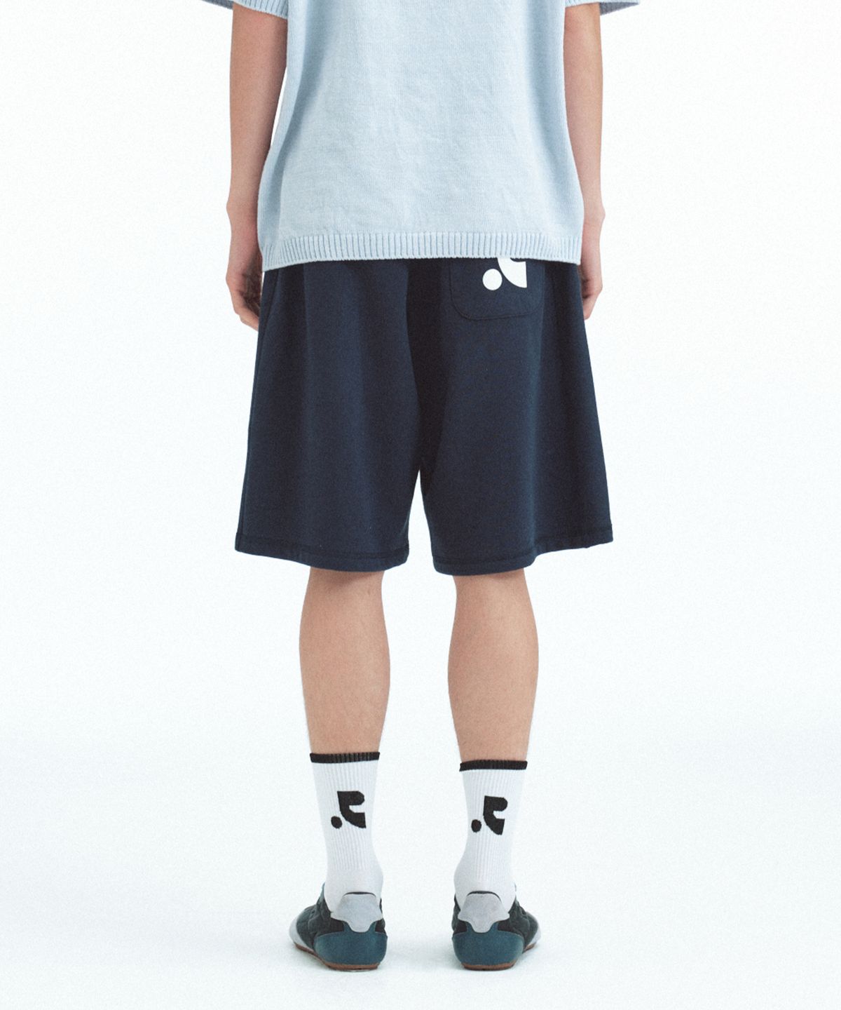 레스트앤레크레이션(REST&RECREATION) SWEAT MIDI SHORTS - NAVY