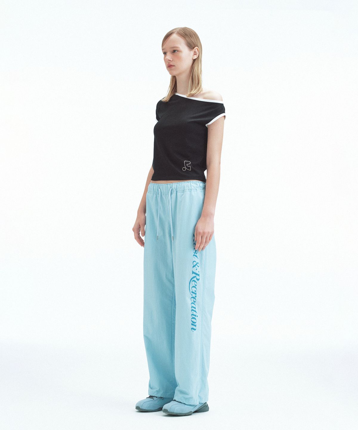 레스트앤레크레이션(REST&RECREATION) WIDE NYLON PANTS - SKY BLUE