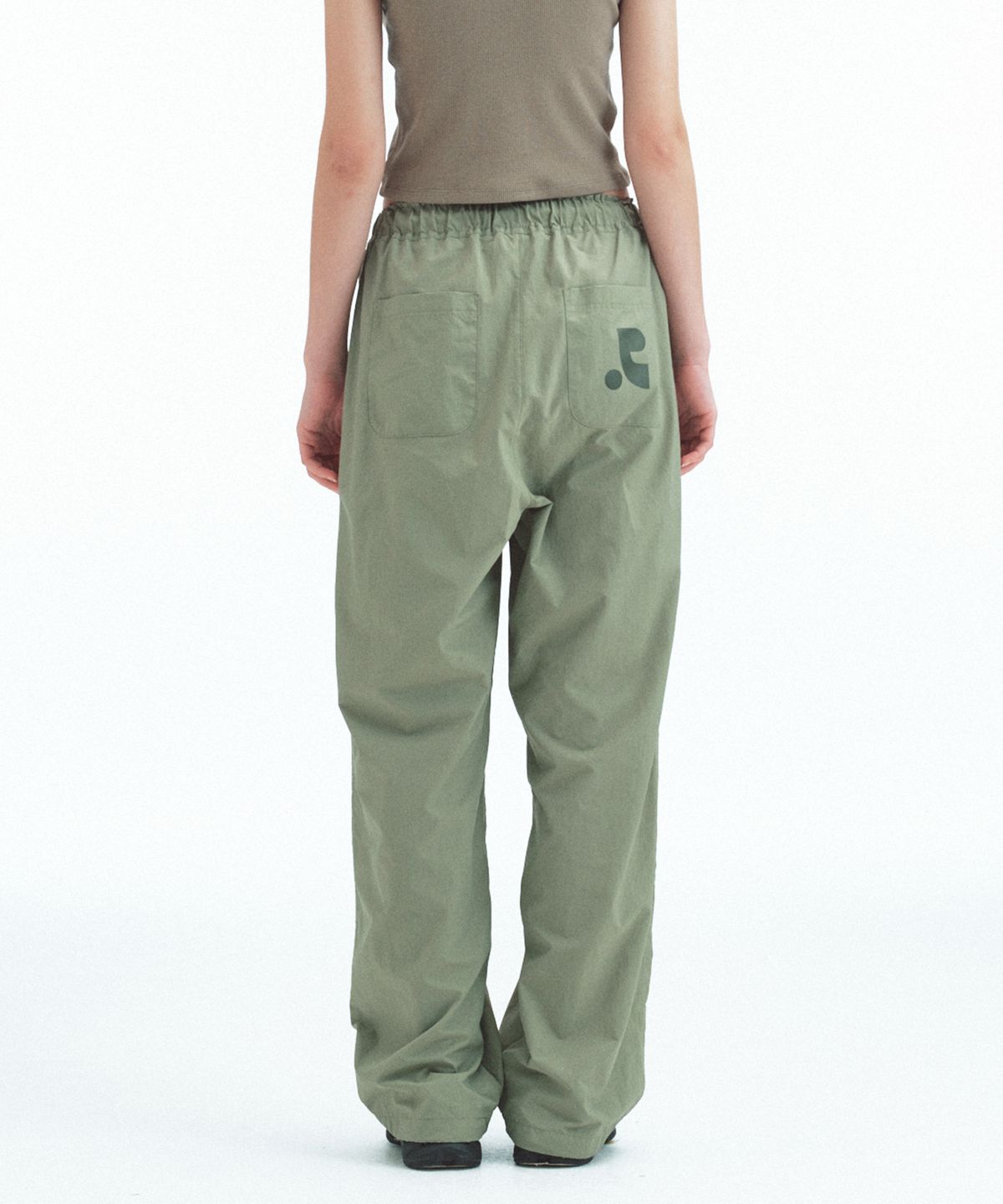 레스트앤레크레이션(REST&RECREATION) WIDE NYLON PANTS - KHAKI