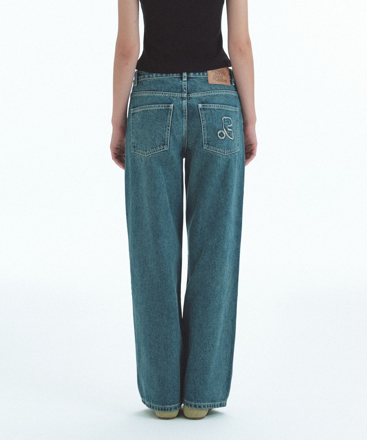 레스트앤레크레이션(REST&RECREATION) LOW RISE STITCH JEANS - BLUE