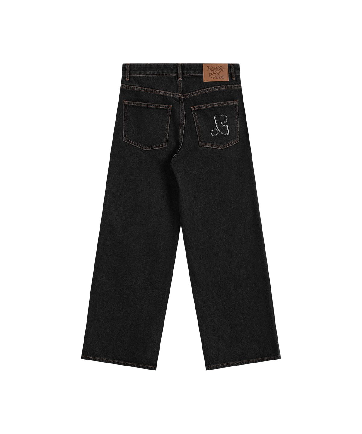 레스트앤레크레이션(REST&RECREATION) LOW RISE STITCH JEANS - BLACK