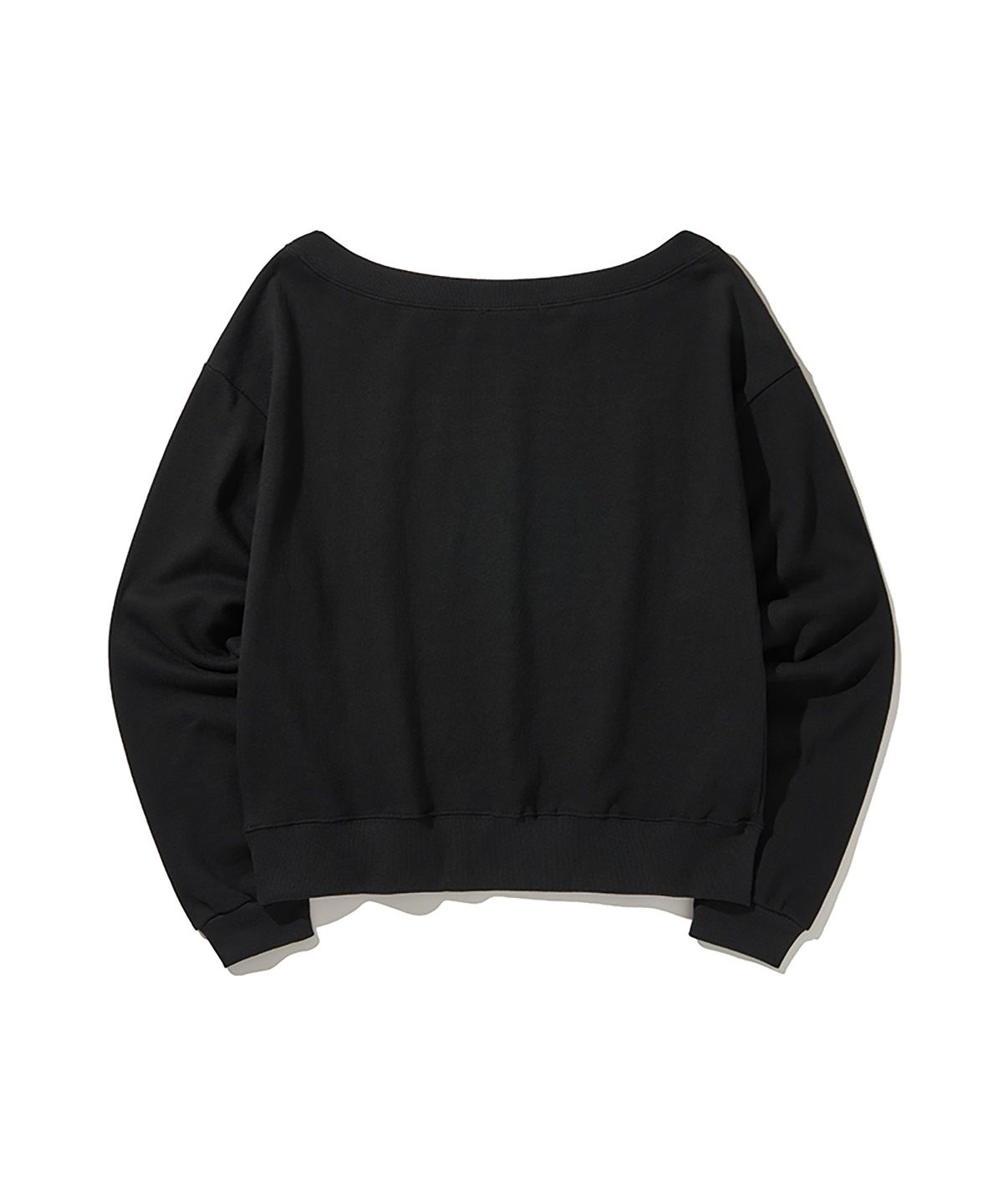 디오스피스(DAUSPICE) (DUC) GA one-shoulder sweatshirt Black