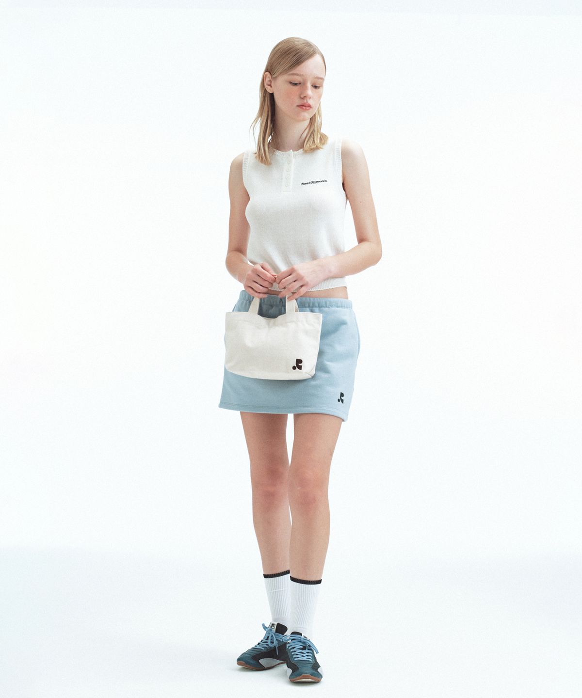 레스트앤레크레이션(REST&RECREATION) COTTON MINI TOTE BAG - IVORY