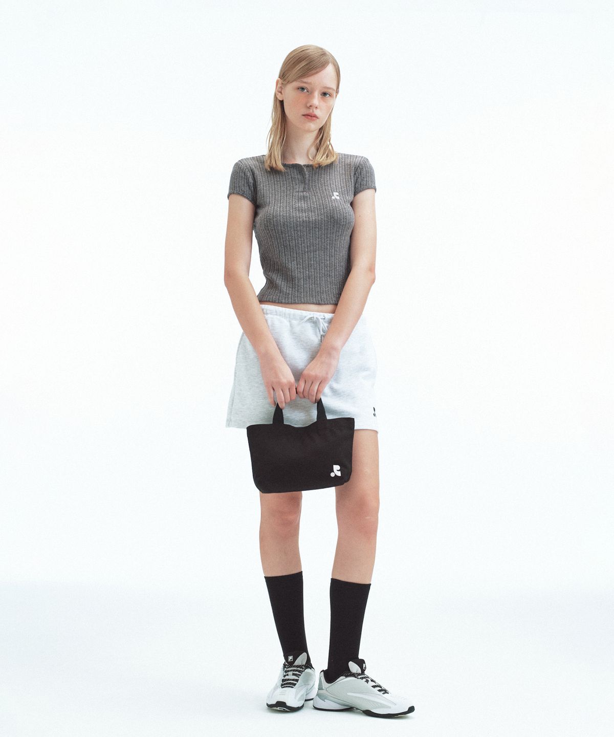 레스트앤레크레이션(REST&RECREATION) COTTON MINI TOTE BAG - BLACK