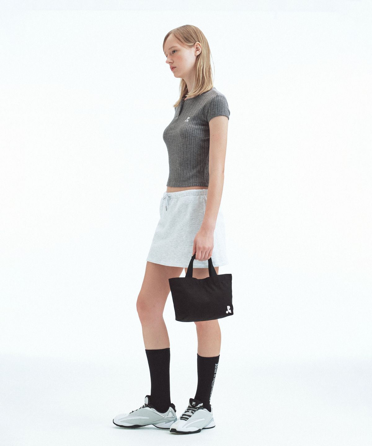 레스트앤레크레이션(REST&RECREATION) COTTON MINI TOTE BAG - BLACK