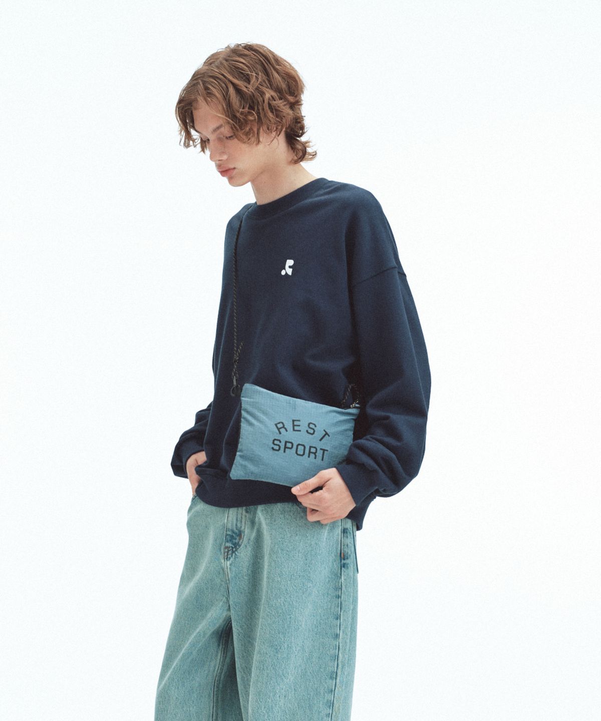 레스트앤레크레이션(REST&RECREATION) NET SACOCHE BAG - BLUE