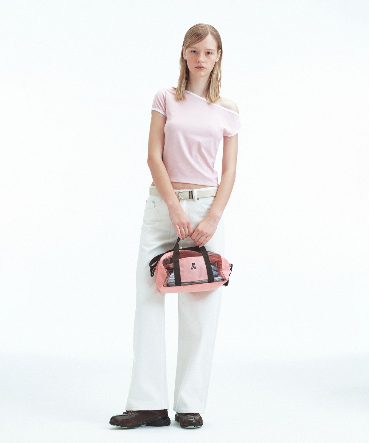 레스트앤레크레이션(REST&RECREATION) MESH MINI DUFFLE BAG - PINK