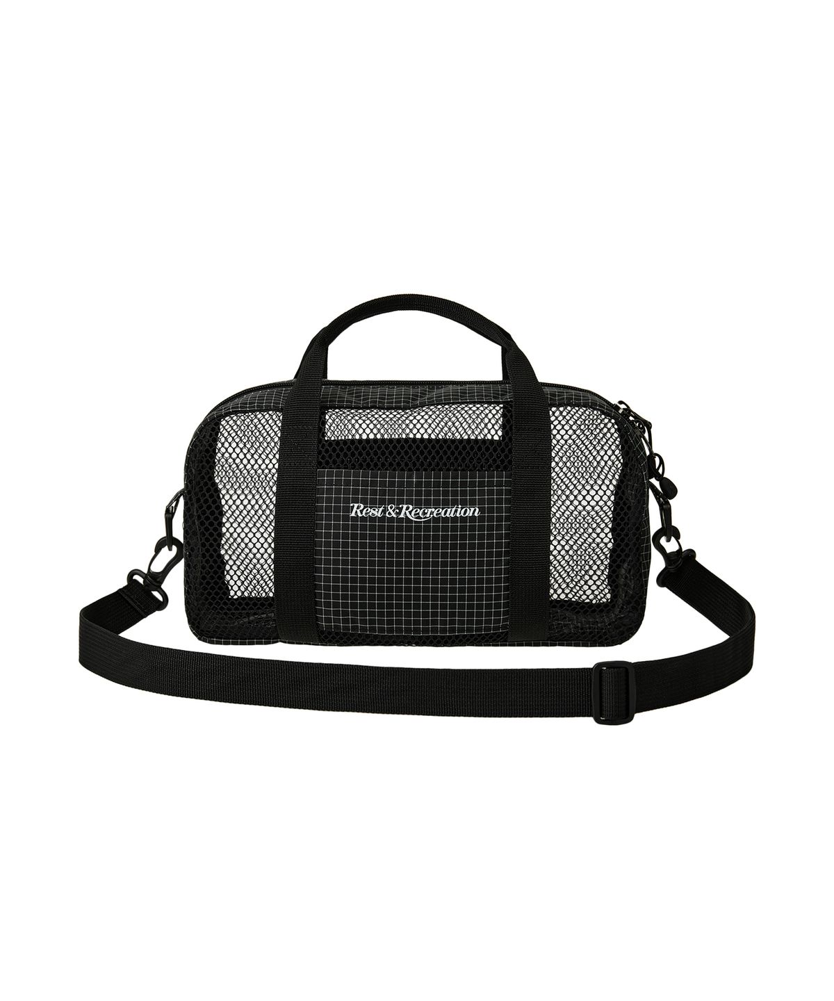 레스트앤레크레이션(REST&RECREATION) MESH MINI DUFFLE BAG - BLACK