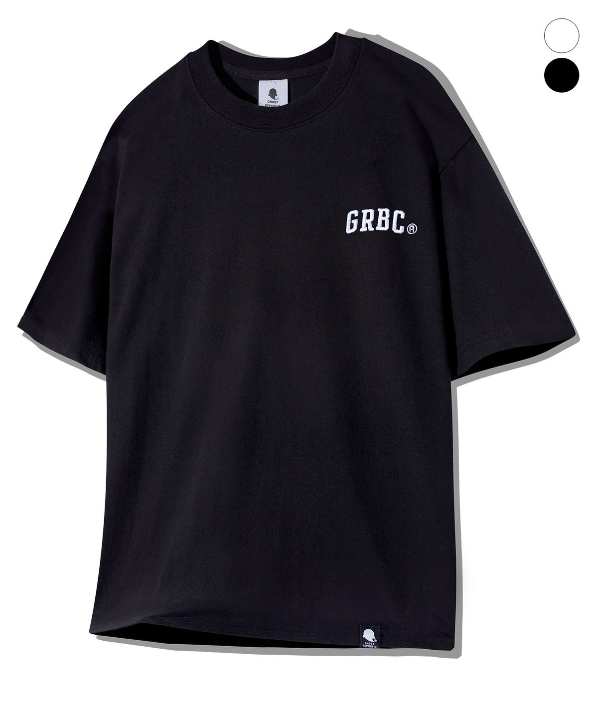 고스트리퍼블릭(GHOST REPUBLIC) GRBC 스몰 자수 오버핏 반팔티 2Color GT-341