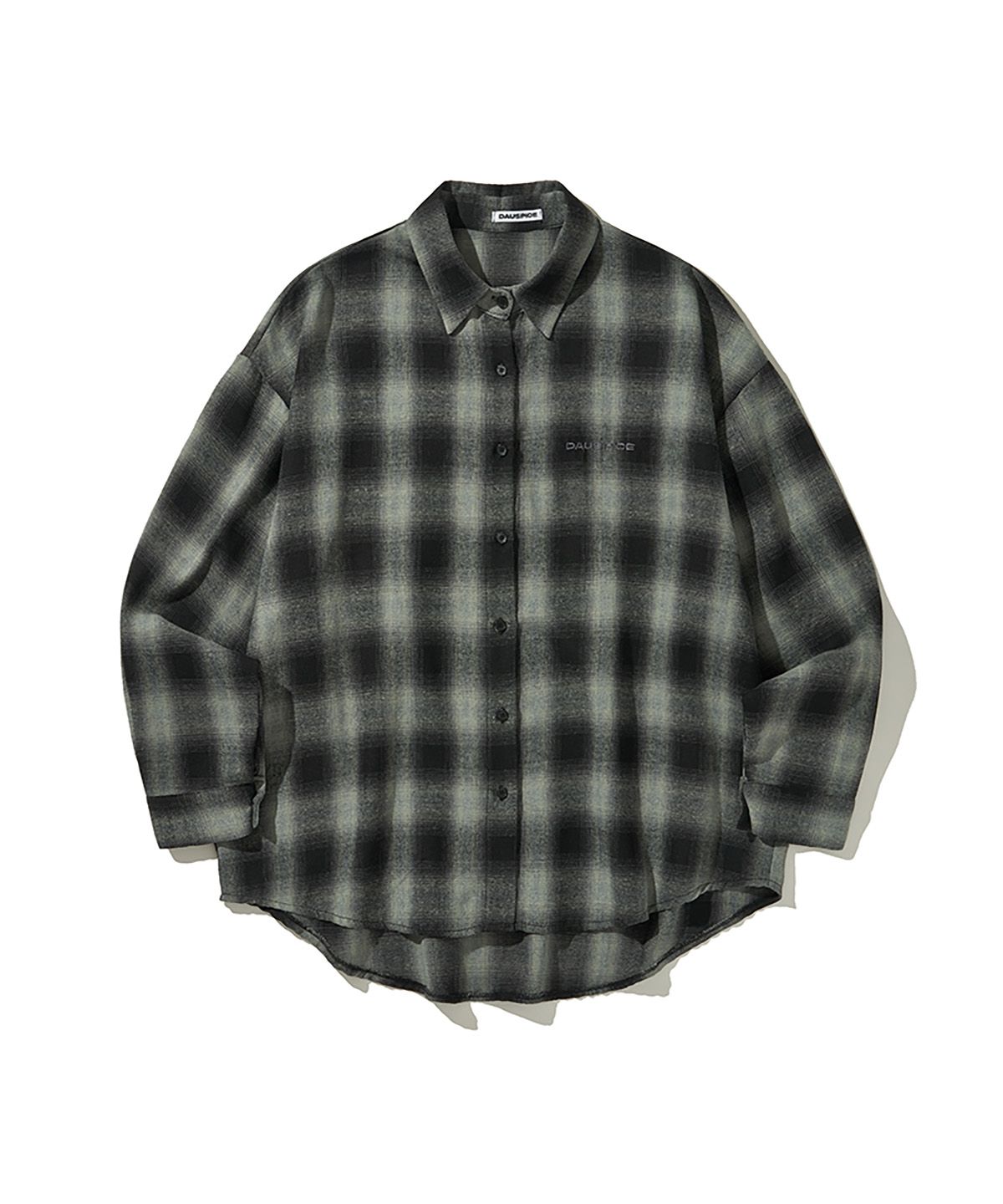 디오스피스(DAUSPICE) (DUC) Logo ombre checkshirt Black