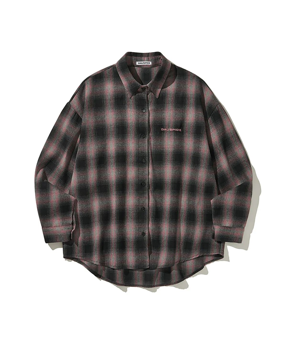 디오스피스(DAUSPICE) (DUC) Logo ombre checkshirt Pink