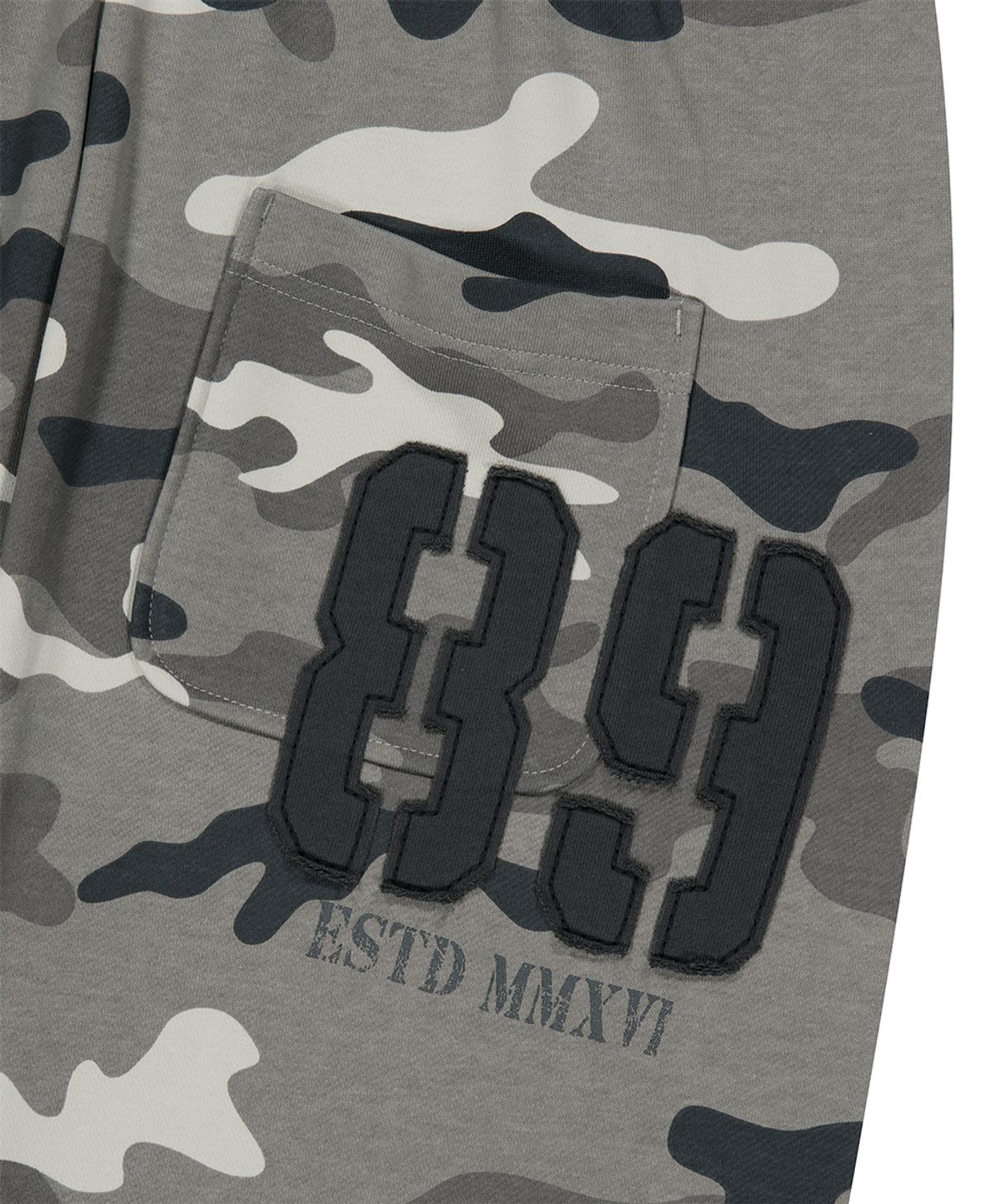 마하그리드(MAHAGRID) CAMO APPLIQUE SWEATPANT GREY(MG2FFMPA09A)