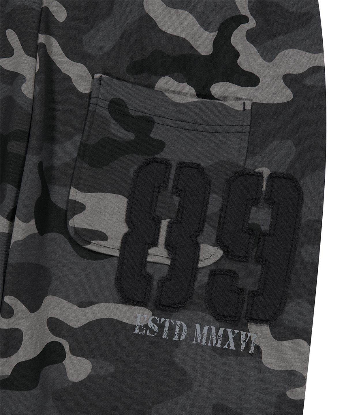마하그리드(MAHAGRID) CAMO APPLIQUE SWEATPANT BLACK(MG2FFMPA09A)