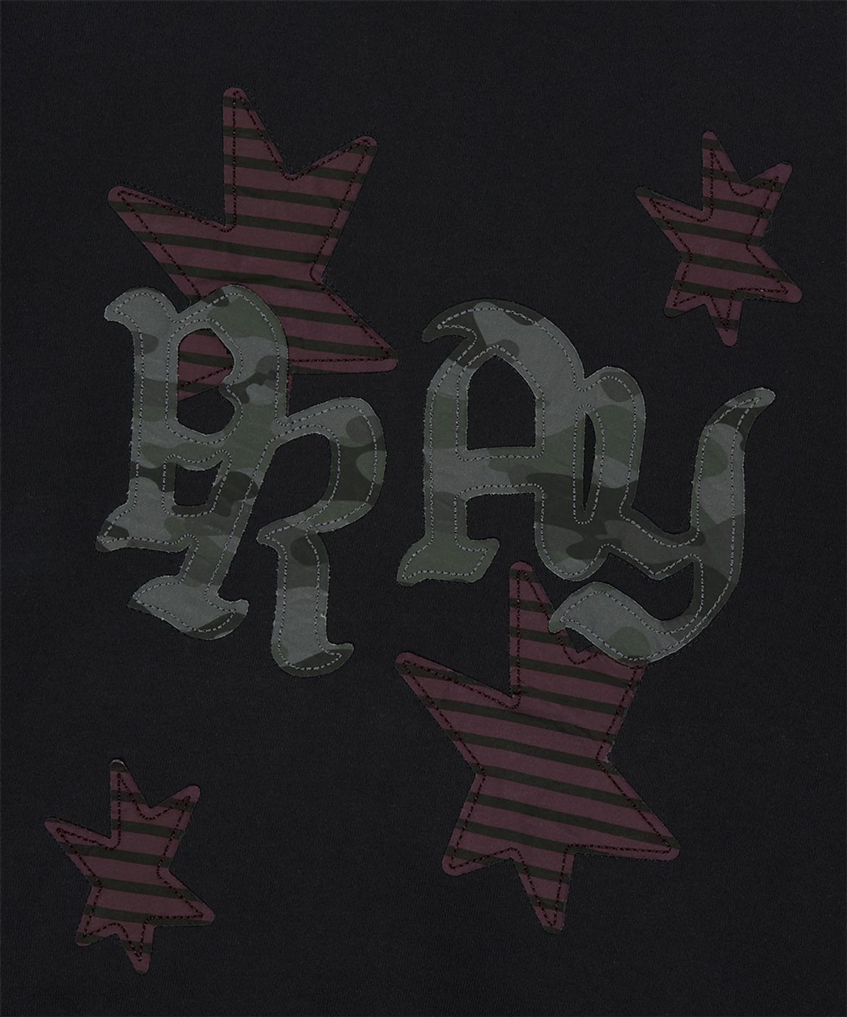 마하그리드(MAHAGRID) PRAY APPLIQUE CROP ZIP UP HOODIE BLACK(MG2FFFM494A)
