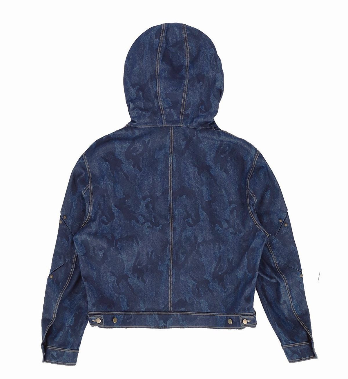 에르 바이 에러리스트(ERR BY ERRORIST) SCAR HOOD DENIM JACKET  [INDIGO CAMO]