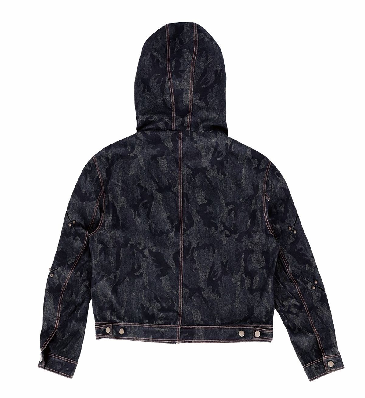 에르 바이 에러리스트(ERR BY ERRORIST) SCAR HOOD DENIM JACKET [BLACK CAMO]
