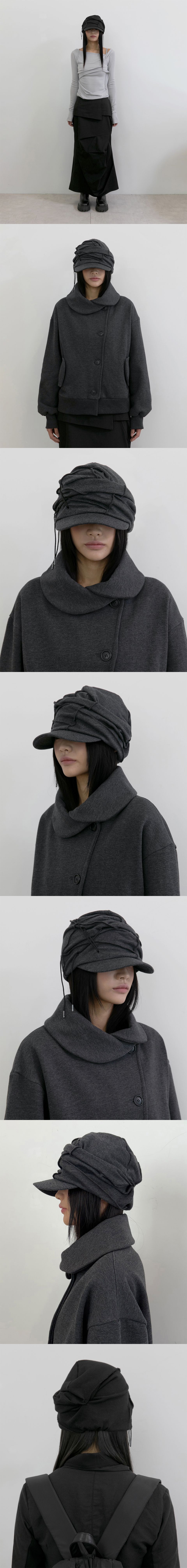 MUSINSA | FLAREUP Soi Draped Cap (FL-743_Black)