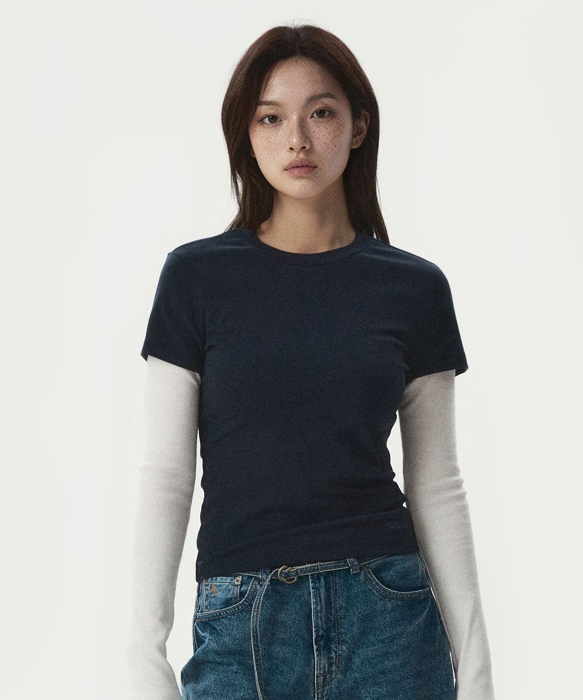 후아유(WHO.A.U) Long Sleeve Layered T-shirt / WHLAG2384F