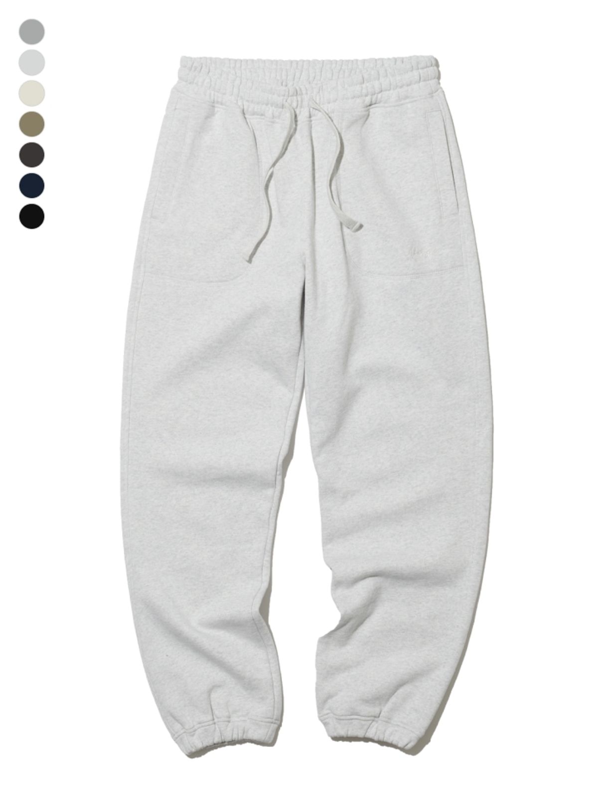 그루브라임(GROOVE RHYME) TEXT LOGO STITCH JOGGER PANTS (LBQFCPJ714M)