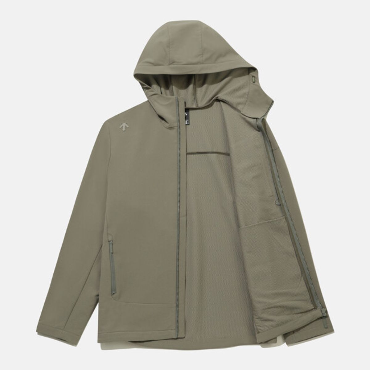 데상트(DESCENTE) 듀얼리스 스톰 플리스 자켓 카키 SR121DJK11