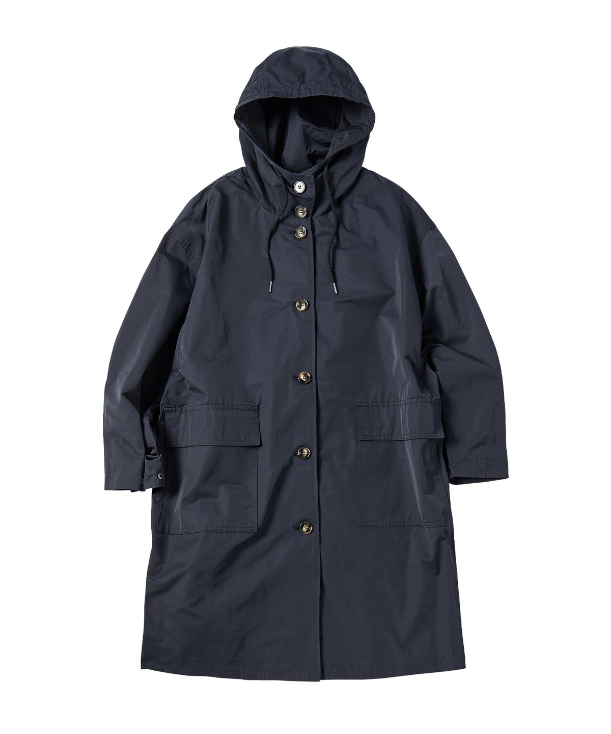 꼬모니노즈(COMONINOZ) W HOOD LONG FIELD JACKET [NAVY]