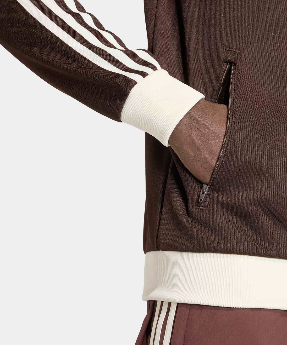 아디다스(ADIDAS) 클래식 트랙탑 - 아우라커피:화이트 / KE1665