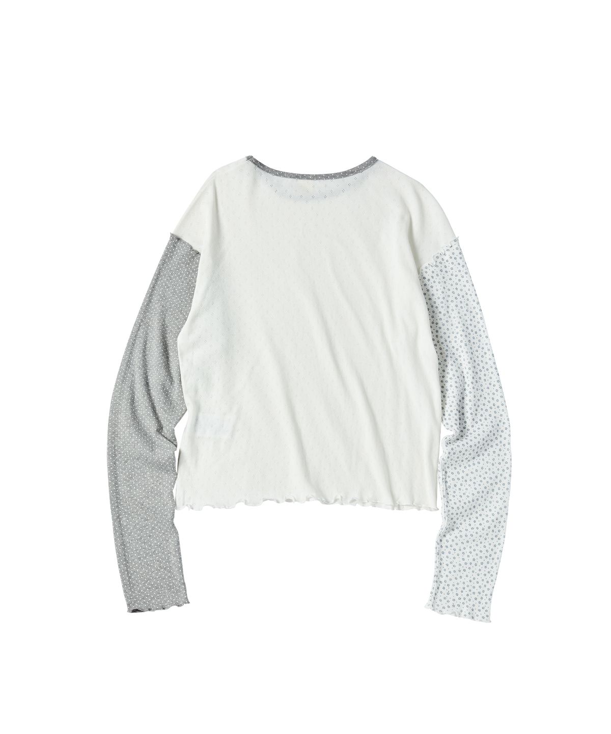 꼬모니노즈(COMONINOZ) W FLOWER DOT T-SHIRT [IVORY]