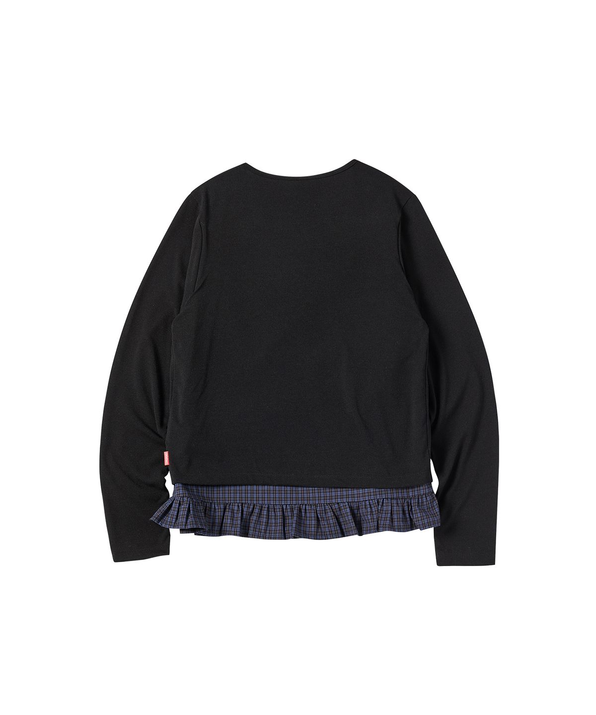 꼬모니노즈(COMONINOZ) W CHECK CARDIGAN [BLACK]