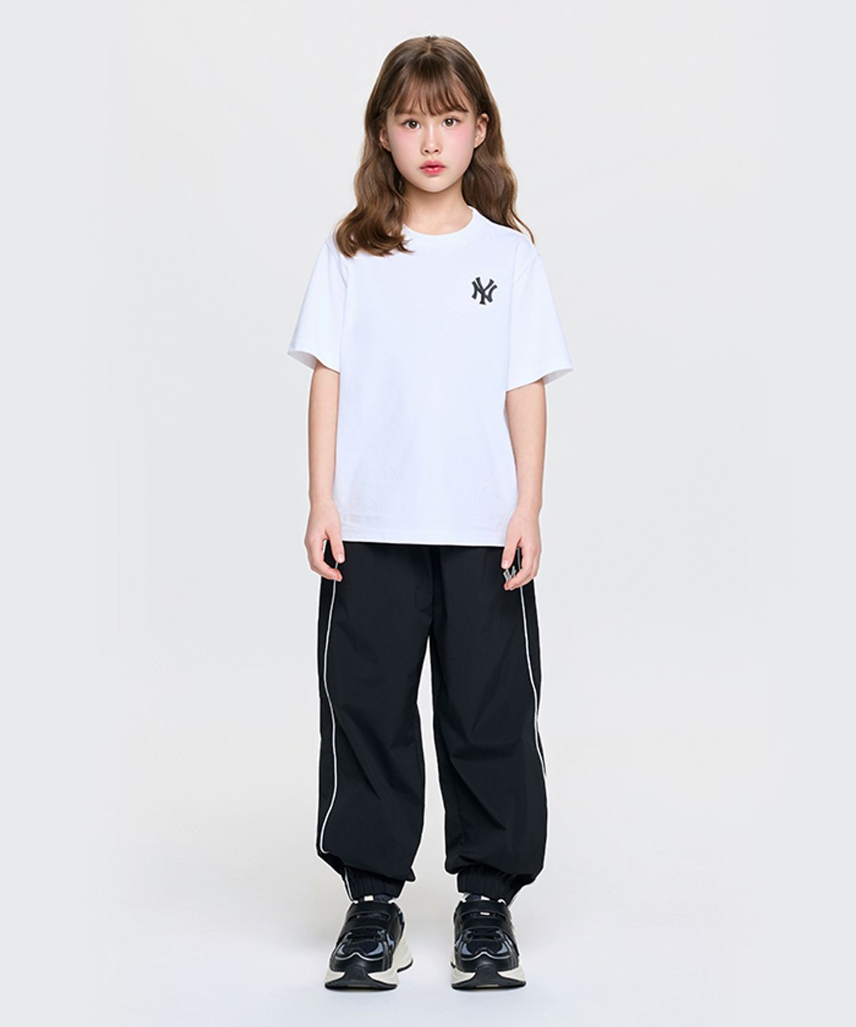 엠엘비 키즈(MLB KIDS) 스포티브 애슬레저  우븐 맨투맨 3 SET (여아) NY (Black)