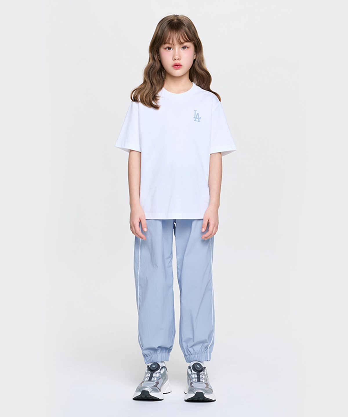 엠엘비 키즈(MLB KIDS) 스포티브 애슬레저  우븐 맨투맨 3 SET (여아) LA (Sky blue)