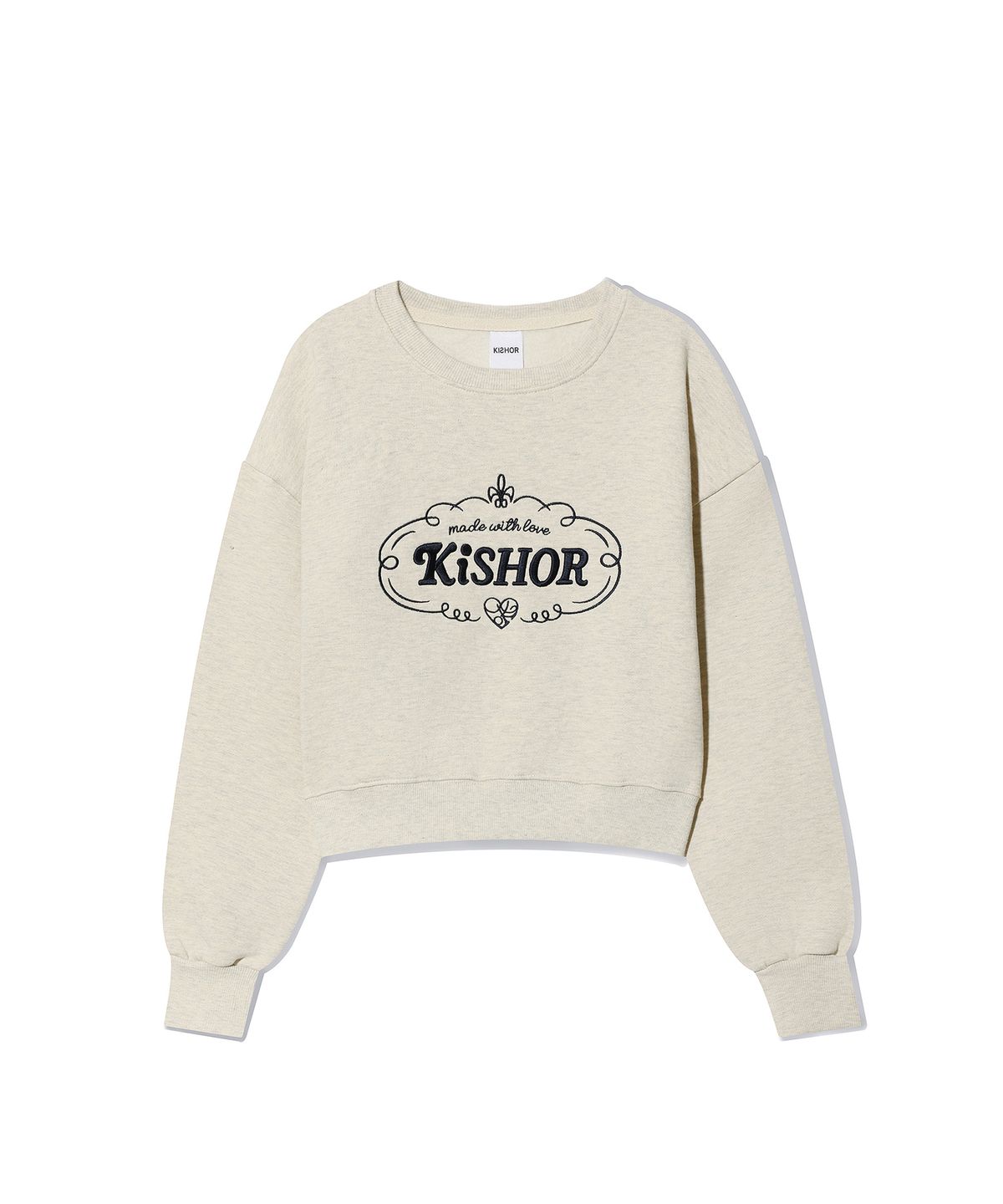 키쇼르(KISHOR) (기모) Classic Emblem Sweatshirt Oatmael