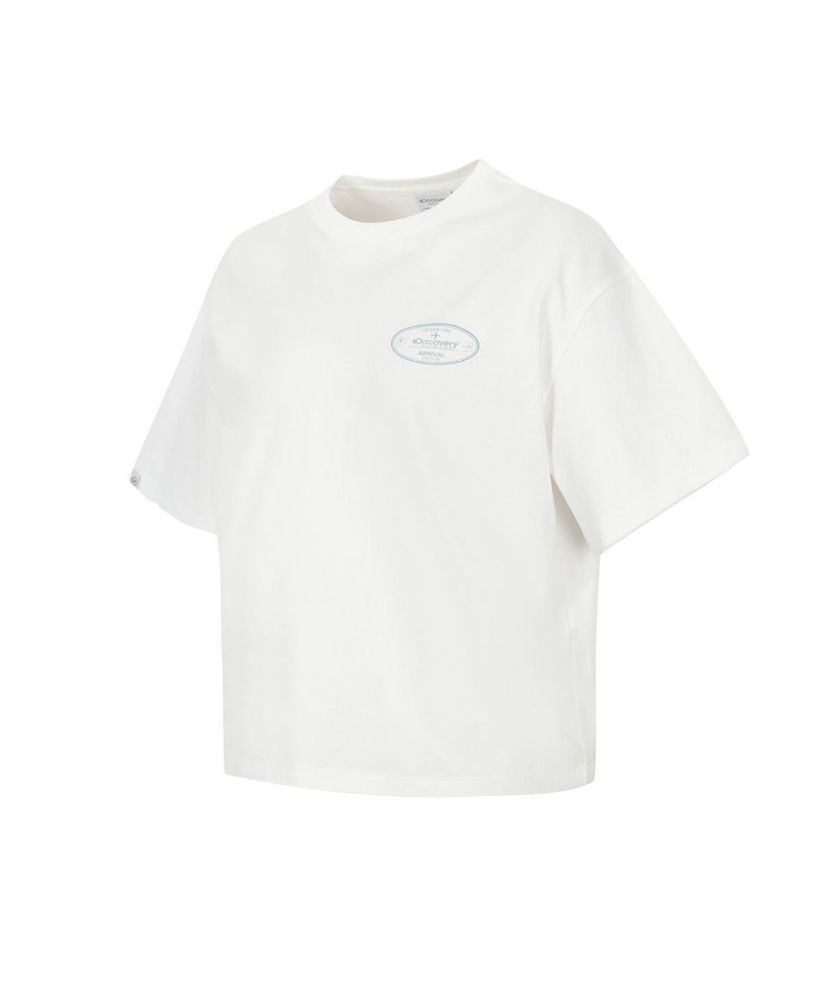 디스커버리 익스페디션(DISCOVERY EXPEDITION) 여성 스탬프 세미오버핏 반팔티셔츠 (WHITE)